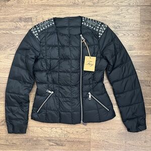 NWT$ 1,095 Fay Puimini Donna Lightweight Quilted Goose Puffer Jacket, M, Italy